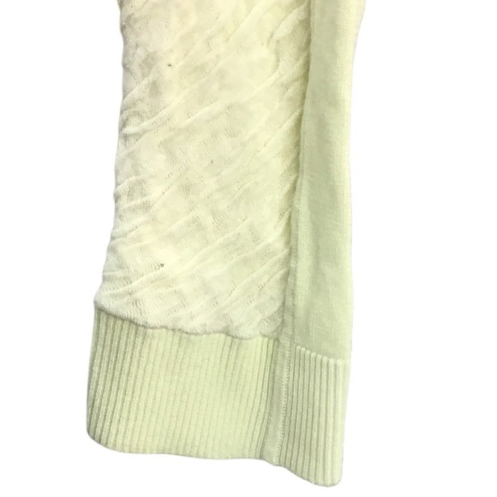 Derek Lam 10 Crosby Yellow Knit Textured Crewneck Sweatshirt Petite - Picture 2 of 7
